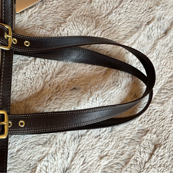 Coach Carly Taupe Brown suede and leather tote. - Picture 13 of 13